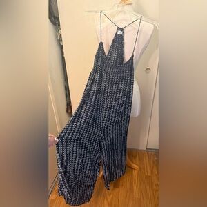 Volcom Navy and White Geometric Jumpsuit m/L